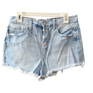 Pistola Light Wash Button-Fly Denim Shorts